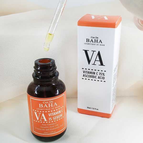 Cos De Baha Vitamin C 15% Ascorbic Acid (Сироватка для сяйва шкіри з вітаміном С й пантенолом), 30 мл 8809240318119 фото