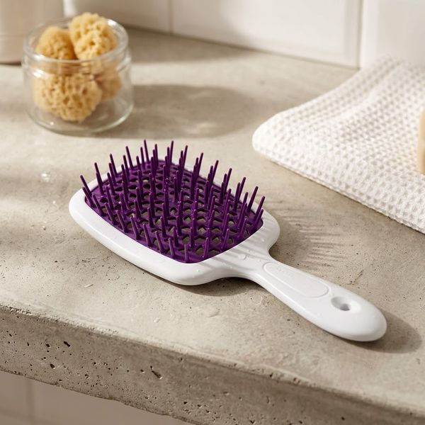 Janeke Superbrush Original (Гребінець для волосся, білий з фуксією), 1 шт 8006060599647 фото