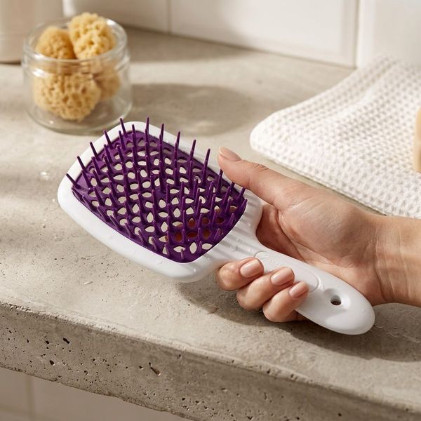 Janeke Superbrush Original (Гребінець для волосся, білий з фуксією), 1 шт 8006060599647 фото
