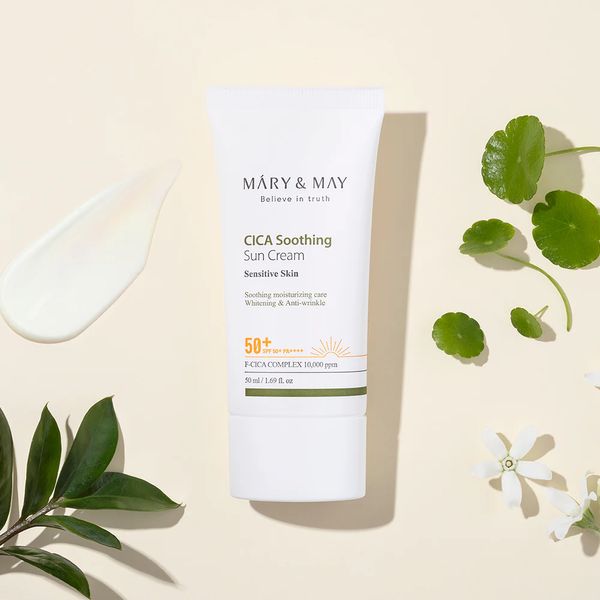 Mary&May Cica Soothing Sun Cream SPF50 (Заспокійливий сонцезахисний крем), 50 мл 8809670681609 фото