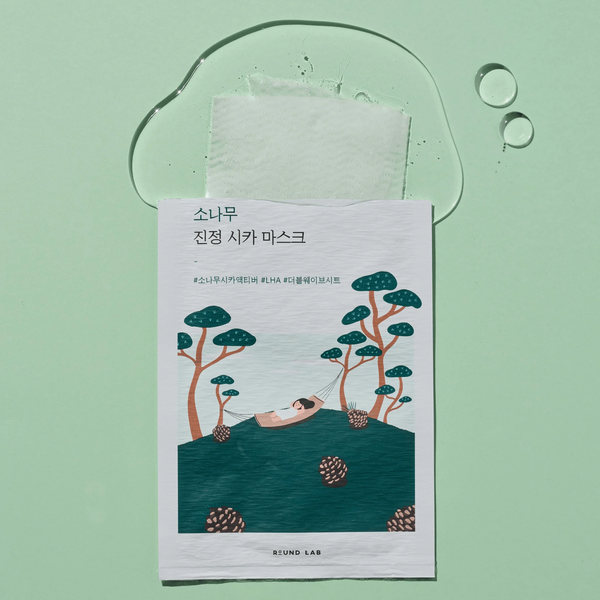 Round Lab Pine Calming Cica Mask Sheet (Заспокійлива тканинна маска для обличчя з екстрактом голок сосни), 1 шт 8809783325711 фото