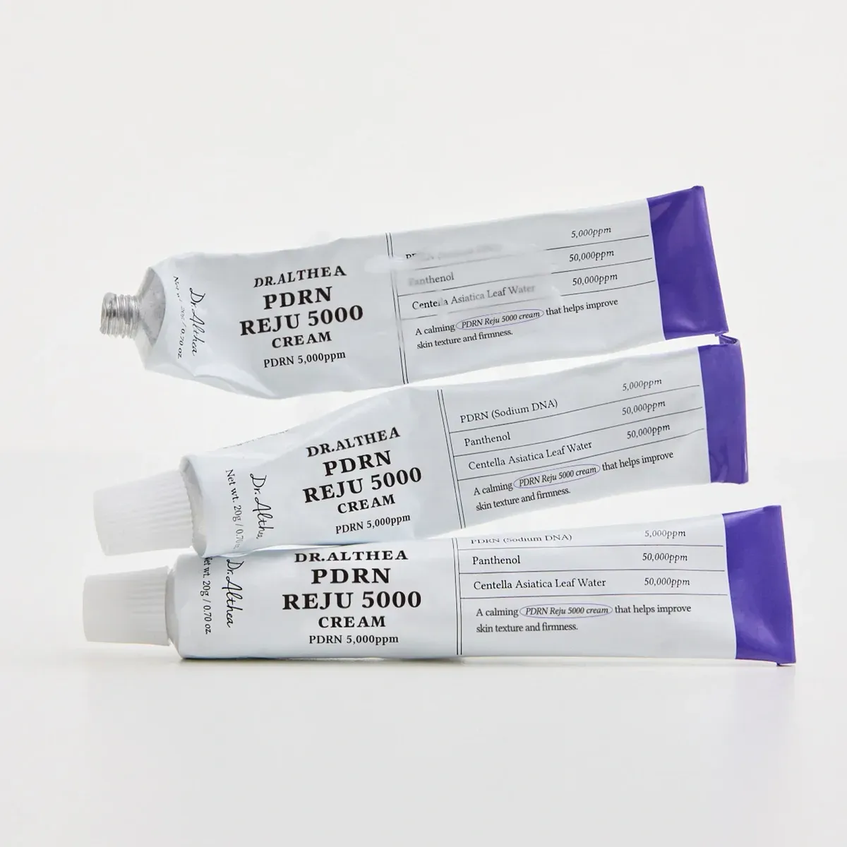 Dr.Althea Reju 5000 Cream — три тюбики з написом PDRN 5,000ppm