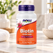 NOW Foods Biotin (Дієтична добавка біотин 5000 мкг), 60 капсул 733739004710 фото 3