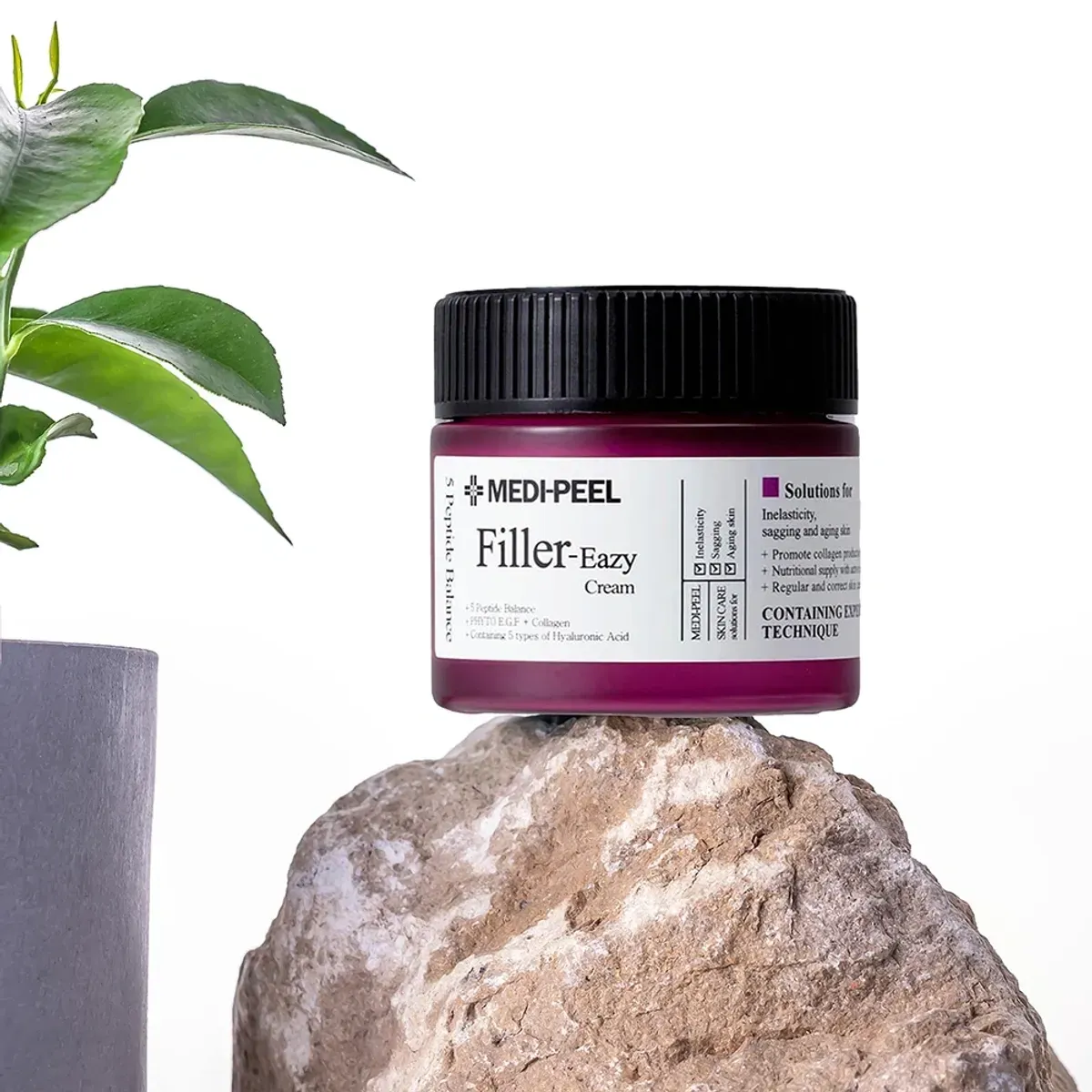 Medi-Peel Eazy Filler Cream — банка крему на камені