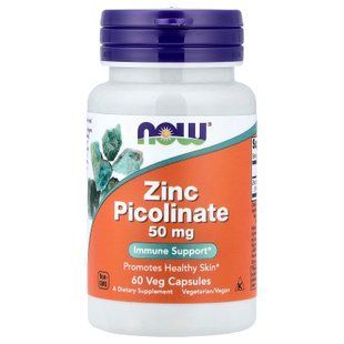 NOW Foods Zinc Picolinate (Дієтична добавка піколінат цинку), 60 шт 733739015501 фото