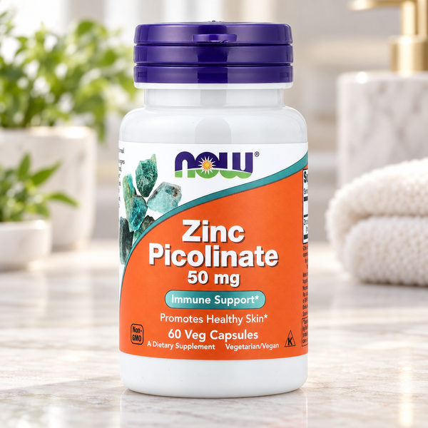 NOW Foods Zinc Picolinate (Дієтична добавка піколінат цинку), 60 шт 733739015501 фото