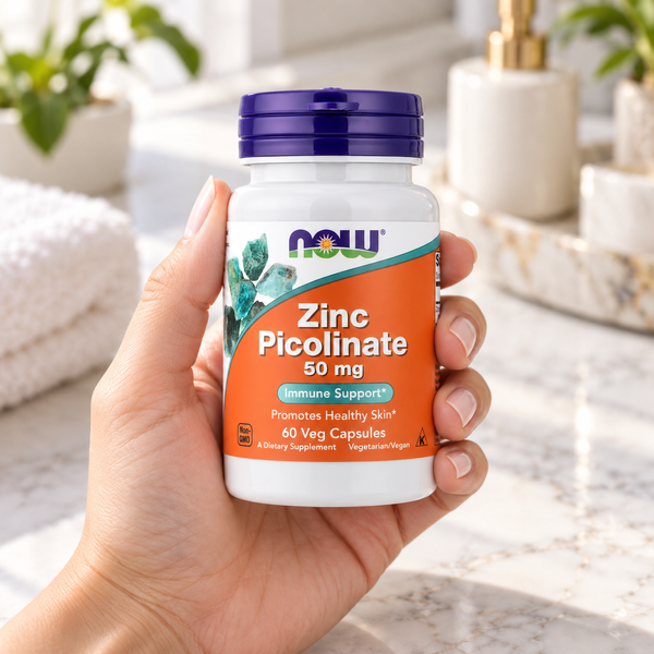 NOW Foods Zinc Picolinate (Дієтична добавка піколінат цинку), 60 шт 733739015501 фото