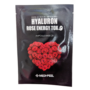 Medi-Peel Hyaluron Rose Energy Tox Mask (Ампульная тканинна маска для обличчя з екстрактом троянди), 30 мл 8809409343600 фото