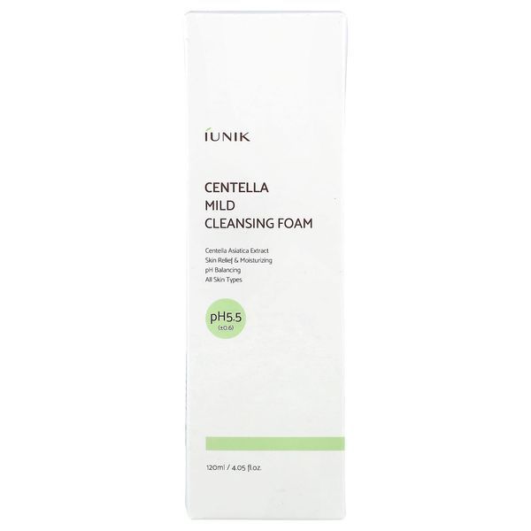 Iunik Centella Mild Cleansing Foam (М&rsquo;яка очищувальна пінка з центелою), 120 мл 8809728080576 фото