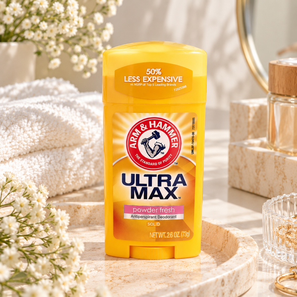 Arm & Hammer Ultra Max Antiperspirant Deodorant Powder Fresh (Твердий дезодорант-антиперспірант зі свіжим пудровим ароматом), 73 г 033200194705 фото