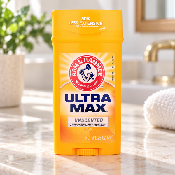 Arm & Hammer Ultra Max Antiperspirant Deodorant Unscented (Твердий дезодорант-антиперспірант без ароматизаторів), 73 г 033200194606 фото