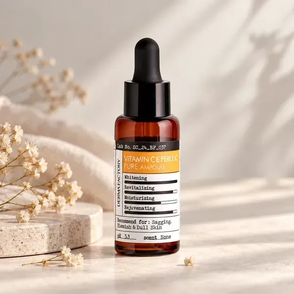 Derma Factory Vitamin C Ferulic 15% Ampoule — флакон освітлювальної сироватки з вітаміном С