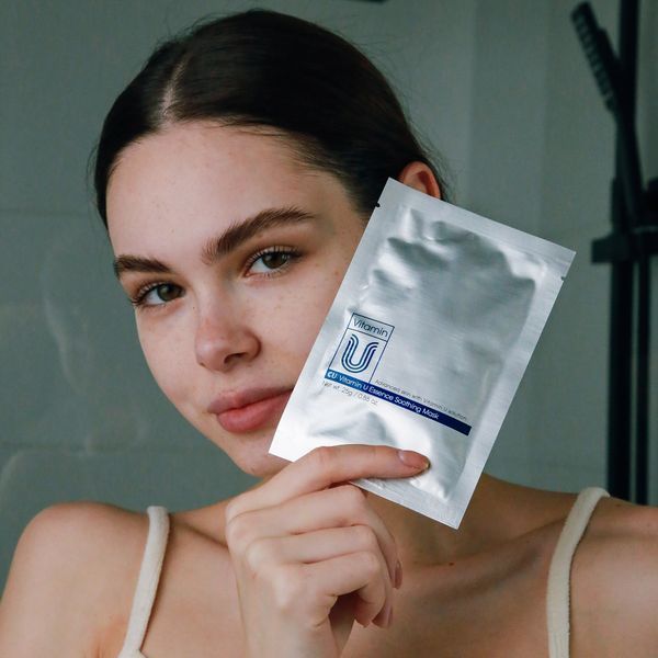 CU SKIN Vitamin U Essence Soothing Mask (Відновлююча маска з вітаміном U), 25 г 8809207220714 фото