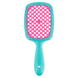 Janeke Superbrush Original Turquoise With Pink (Гребінець для волосся бірюзовий з рожевим), 1 шт 8006060612247 фото 1