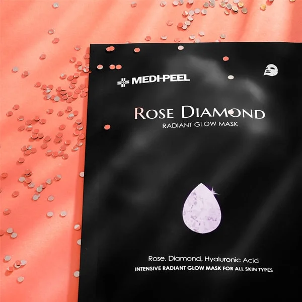 Medi-Peel Rose Diamond Radiant Glow Mask (Тканинна маска для блиск шкіри обличчя), 25 мл 8809409345420 фото