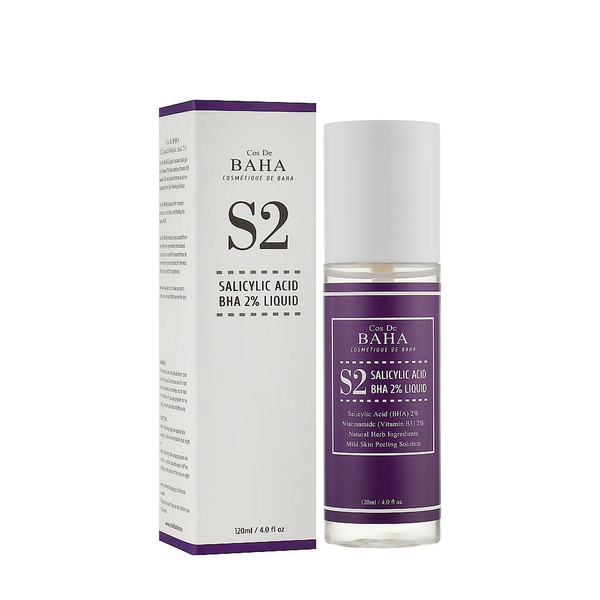 Cos De Baha Salicylic Acid BHA 2% Liquid (Тонер із саліциловою кислотою), 120 мл 8809240318232 фото