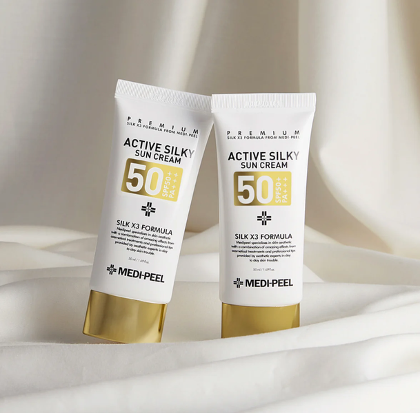 Medi-Peel Active Silky Sun Cream SPF50+ /PA+++ (Сонцезахисний крем), 50 мл 8809409341545 фото