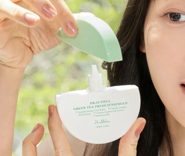 Dr.Althea Green Tea Fresh Sunscreen (Заспокійливий сонцезахисний крем), 45 мл 8809447255989 фото